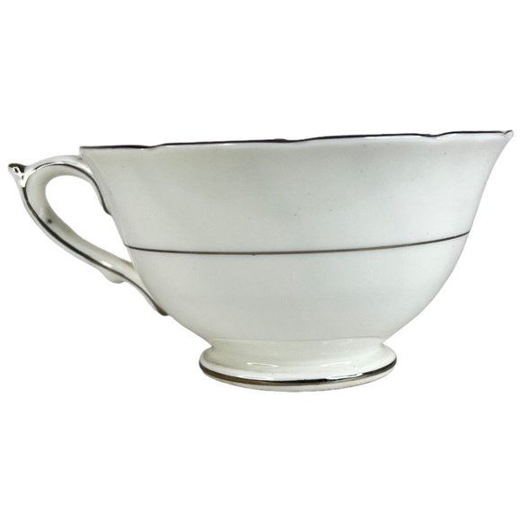 Paragon TeaCup And Saucer Stripe Orange Silver Floral By Appt Double Warrant VTG - Picture 6 of 16